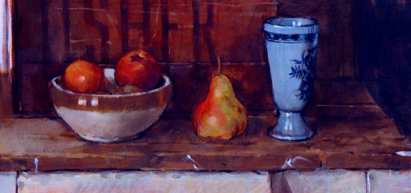 Still Life with Pear, Acrylic